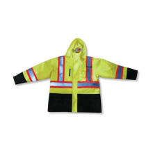 Chaqueta impermeable de la lluvia de la cal del poliéster